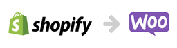 Shopify to WooCommerce logo